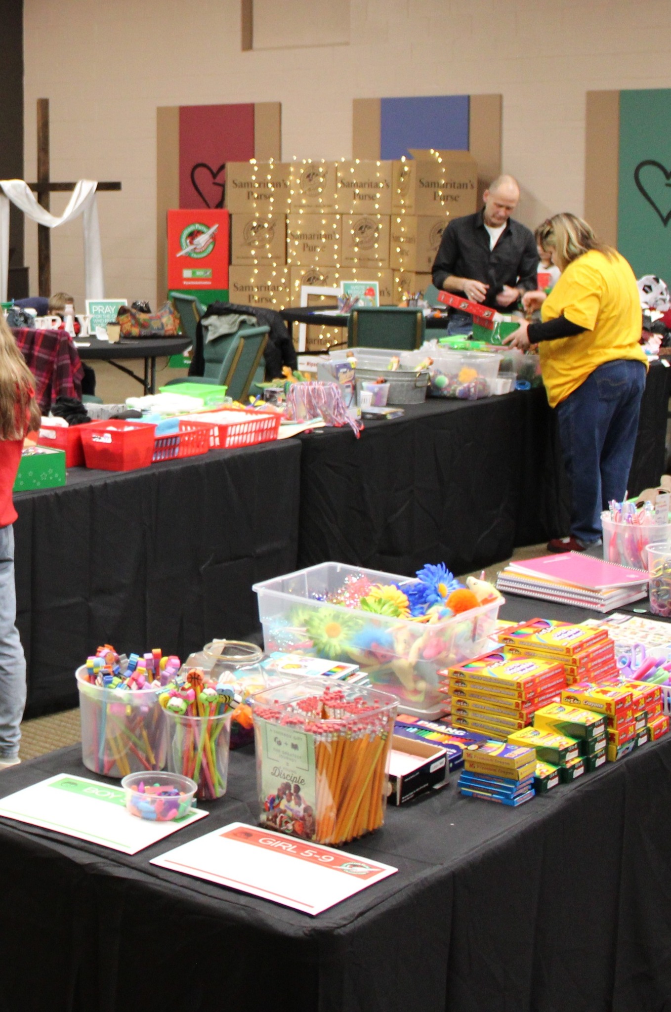 Seasonal outreach care supplies organized by volunteers at Life of Faith Gospel Ministries Brampton